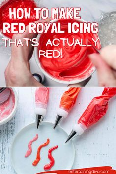 how to make red royal icing that's actually red