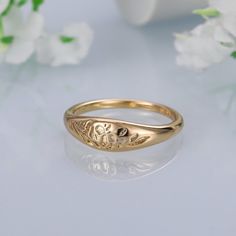 14k Gold Plated Flower Carved Unique Fashion Vintage Ring For Women, L032 Metal: 14k Gold Plated Stone: Cubic Zirconia High Quality Material Hand Crafted With Love And Care 100 % Lead And Nickel Free Will Not Tarnish Or Fade Perfect For Gift, Holiday, Christmas, Birthday, Vacation, Mother's Day, Valentine's Day, Wedding, Engagement , Bridal, Promise, Anniversary, Party Please Feel Free To Message Me If You Have Any Questions. Thank You For Shopping With Us! Elegant Rose Gold Engraved Ring Stamped 14k, Elegant Yellow Gold Flower Ring For Anniversary, Formal 14k White Gold Flower Ring, Formal White Gold Flower Ring In 14k, Elegant 14k Gold Flower Ring With Rose Cut Diamonds, Classic Yellow Gold Flower Promise Ring, Elegant 14k Rose Gold Flower Ring, Elegant Rose Gold Flower Ring In 14k, Classic Wedding Rings With Flower Shape