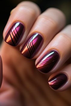 Fall Nails Velvet Nails, Maroon Nails, Fall Nail Art Designs, Cute Nails For Fall, Nail Colors Winter, Burgundy Nails, Black Nail, Colorful Nail Designs, Fall Nail Art