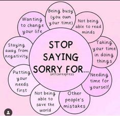 Stop Saying Sorry, Journal Inspiration Writing, Practicing Self Love, Mental Health Facts, Self Inspirational Quotes, Self Care Bullet Journal, Self Healing Quotes, Writing Therapy, Self Confidence Tips