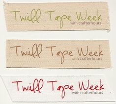 three different types of labels with the words wild tape week written in red, white and green