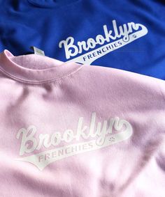 Brooklyn FrenchiesCrewneck Sweatshirtby ©French Bulldog Love Available in light pink or royal blue. Size up for a more oversized look! Introducing our first ever crewneck! What better way to launch our apparel collection than with our very own Brooklyn Frenchies design representing our awesome hometown in NYC. Whether you're in BK or not, help us spread the Frenchie love along with our shopFBL tribe all around the world. After all, our boy Biggie said it best -- spread love, it's the Brooklyn wa Bulldog Sweatshirt, French Bulldog Shirt, French Bulldog Gifts, Bulldog Shirt, Bulldog Gifts, Brooklyn New York, Spread Love, Dog Mom, French Bulldog