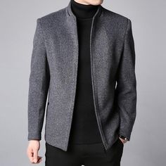 slim fit wool pea coat warm wool blend jackets Wool Jacket Men, Plus Size Clothing Stores, Warm Jackets, Slim Fit Coat, Wool Pea Coat, Men Fashion Casual Shirts, Best Mens Fashion, Mens Winter Coat, Coat Men