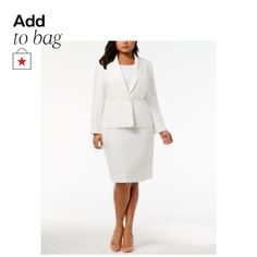 in stock Elegant Spring Career Outerwear, Elegant Fitted Lined Blazer, Fitted Lined Outerwear For Work, Elegant Fitted Lined Outerwear, Tight Fitted Dresses, Plus Size Suits, Suit Separates, Dress Suits, Two Piece Outfit