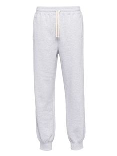 Miu Miu logo-embroidered Track Pants - Farfetch Gray Tapered Leg Sweatpants With Elastic Waistband, Miu Miu Cotton Bottoms For Spring, Casual Miu Miu Bottoms With Pockets, Casual Cotton Miu Miu Bottoms, Miu Miu Spring Bottoms With Pockets, Luxury Fitted Miu Miu Bottoms, Luxury Miu Miu Bottoms With Pockets, Miu Miu Pants, Denim Bustier