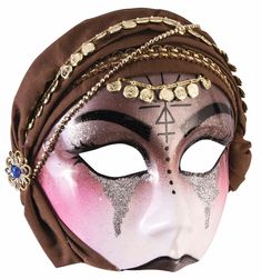 PRICES MAY VARY. Mask And Scarf Plastic SIZE INFORMATION: Designed for adults and older teens From funny to frightening, sentimental to scary, Forum has costumes, accessories, and party supplies for your next event Halloween Fortune Teller, Brown Scarf, Brown Scarves, Half Mask, Fortune Teller, Diy Mask, Unisex Baby Clothes, Mens Gift Sets, Eyeshadow Makeup