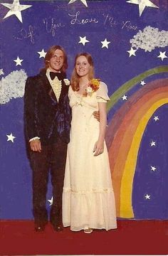 1985 | Vintage Prom Pictures | POPSUGAR Love & Sex Photo 49 70s Prom Dress 1970s, Tacky Prom, Queer Prom, Bear Facts, Disco Lemonade, Prom Aesthetic, 70s Prom, Retro Prom, Prom Backdrops