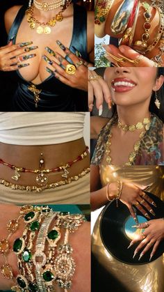 Sade vibes Chunky Gold Jewelry, Earthy Jewelry, Jewelry Fashion Trends, Fancy Jewelry, Girly Jewelry