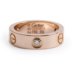 Cartier Love Ring Diamond, Cartier Love Ring, Cartier Love, Ring Diamond, Love Ring, 18k Rose Gold, Cartier, Diamond Rings, Ring Size