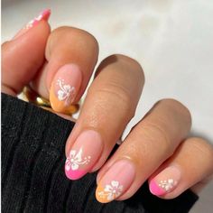 Fingernail Ideas, Beachy Nails, Spring Acrylic Nails, Cute Simple Nails, Girly Acrylic Nails, Summery Nails, Her Nails, Cute Gel Nails, Short Acrylic Nails Designs