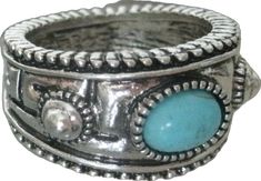 Bohemian Blue Rings With Concho, Bohemian Blue Rings With Concho Detail, Bohemian Blue Concho Rings, Blue Bohemian Concho Ring, Western Ring, Shuffles Cutouts, Western Rings, Bohemian Cowgirl, Showing Livestock