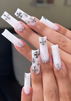 Jun 7, 2022 - This Pin was discovered by Princessa 🇧🇸. Discover (and save!) your own Pins on Pinterest Valentines Day Nails Baddie Stiletto, Pretty Y2k Nails, Nail Designs Baddie Long, Y2k Baddie Nails Acrylic, Y2k Nails Acrylic Long White, White Nail Designs Y2k, White Y2k Nails Acrylic, Cute First Time Acrylic Nails, Chrome Heart Nails Designs Black