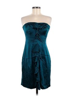 Express Cocktail Dress Size: 6 Teal Dresses - used. 93% SILK, 7% SPANDEX, Strapless, Knee Length, Sleeveless | Express Cocktail Dress: Teal Dresses - Used - Size 6 Teal Cocktail, Teal Cocktail Dress, Teal Dresses, Teal Dress, Knee Length, Cocktail Dress, Women Handbags, Size 6, Spandex