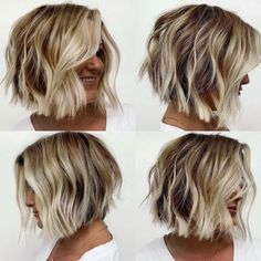 Hair Growing, Choppy Bob Hairstyles, Short Bob Haircuts, Brown Highlights, Short Blonde Hair, Bob Haircuts, Trendy Short Hair Styles