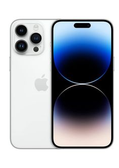 two iphones side by side, one is white and the other is blue