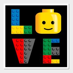 the word love is made out of lego blocks