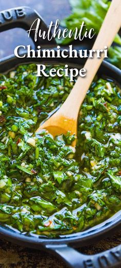 This chimichurri recipe is so fresh and vibrant. It is excellent as a topping for Grilled Steak, chicken, vegetables, and just about anything. Chimichurri Salsa, How To Make Chimichurri, Argentinian Chimichurri, Cilantro Chimichurri, Chimichurri Steak, Chimichurri Sauce Recipe, Sauces Recipes, Chimichurri Recipe, Marinade Sauce