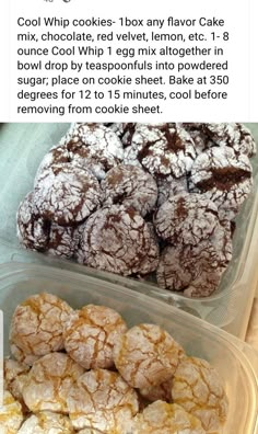 an image of some cookies in plastic containers