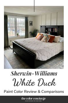 sheron - williams's white duck paint color review and comparison guide by the color contemplage