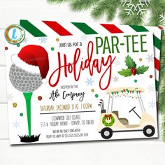 this is an image of a holiday golf party