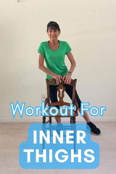 Do these exercises for inner thighs twice a week for a month for firmer, more toned legs that make you feel confident in shorts and swimwear. Exercises For Inner Thighs At Home, Standing Inner Thigh Exercises, Inner Thigh Workouts At Home, Exercises For Inner Thighs, Senior Workout, Thigh Exercises For Women, Inner Thigh Stretches, Fitness With Cindy, Thigh Workouts At Home