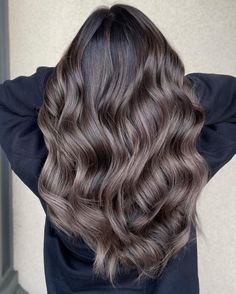 Ash Mocha Brown Hair, Mushroom Brown Hair Color Dark Roots, Mushroom Brown On Black Hair, Hair Melt Brown Balayage, Smokey Ash Blonde Hair Balayage, Mushroom Brown Balayage On Dark Hair, Smokey Brown Balayage, Ash Mushroom Brown Balayage, Balayage Mushroom Brown