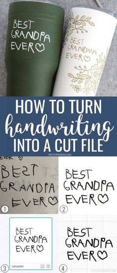 how to turn handwriting into a cut file