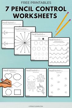 the free printable worksheet for kids to practice their handwriting and drawing skills