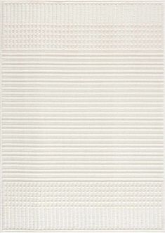 a white rug with lines on it