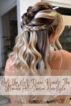 Half Up Half Down Braids Styling Your Hair, Braids Tutorial, Braid Tutorial