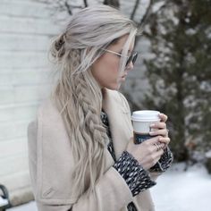 Hair Goals Color, Side Plait, Plait Styles, Everyday Hairstyles, Hair Dos, Perfect Hair, Trendy Hairstyles, Pretty Hairstyles, Hair Looks