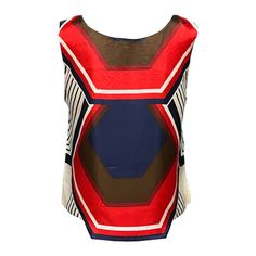 MIU MIU Spring Summer 2005 Print Tank Top – 24/7 archives Designer Red Silk Top, Designer Sleeveless Silk Top, Designer Silk Sleeveless Tops, Chic Closet, 00s Style, Beach Fits, Print Tank Top, Print Tank, Printed Tank Tops