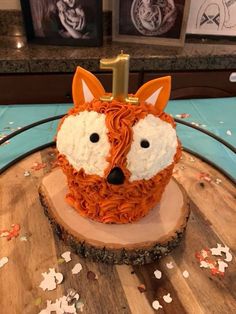 a cake made to look like a fox