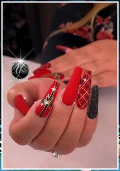 Christmas Nail Art Designs - All you need to fulfill your day, night and world - Anything and Everything! - Click to visit IMMEDIATELY! Christmas Nails 2022, Ongles Bling Bling, Amazon Beauty, Fancy Nails Designs, Plaid Nails, Nails 2022, Nails Design With Rhinestones, Christmas Nail Art Designs