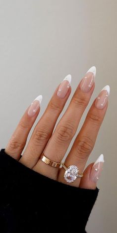 White French Nails With Pearls, Nails Ideas 2022, French Nails 2022, Nails Inspiration 2022, Nail Wedding Designs, White And Pearl Nails, Nails Design 2022, Nails 2022 White, Nails Aesthetic White