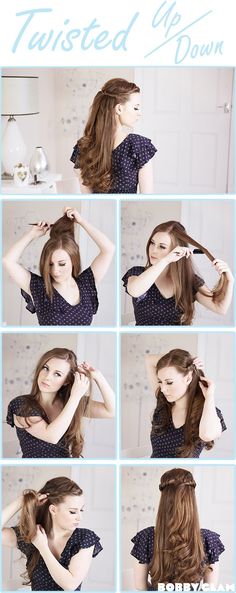 Twisted Half Up Half Down Hair Tutorial Twisted Princesses, Wedding Hairstyles Tutorial, Princess Hairstyles, Half Up Hair, Down Hairstyles, Gorgeous Hair, Diy Hairstyles