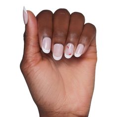 Best Summer Nails ideas. Short Round French Tip, Short Round French Tip Nails, Round French Tip Nails, White Short Almond Nails, Pastel Blue Nails, Short Almond Nails, Short Almond, Long Lasting Nails, Short Acrylic Nails Designs