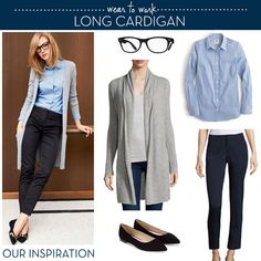 Cardigan Outfit Office, Casual Outfits Cardigan, Casual Cardigan Outfits, Business Casual Cardigan, Long Cardigan Outfit, Long Cardigans, Women Long Cardigan, Cardigan Outfit