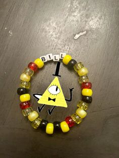 Funny Braclet Ideas, Bill Cipher Bracelet, Gravity Falls Bracelet Ideas, Gravity Falls Bracelet, Kandi Ideas Bracelets, Dsmp Bracelets, Character Bracelets