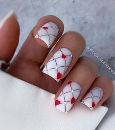 Beautiful Forearm Tattoos For Women, Plaid Valentine Nails, Valentine's Nail Art, St Valentin Nails, Anti Love Nails, Unique Nail Designs Creative Beautiful, New Trendy Nails, Nail Designs February, Nail Ideas Valentines