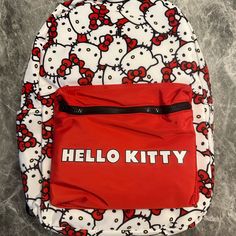 Brand New With Tags Htf Backpack. Super Spacious, Great As A Christmas Gift !!! Let Me Know If You Have Any Questions Hello Kitty Travel Backpack, Hello Kitty Print Backpack For Daily Use, Hello Kitty Travel Backpack Standard Shape, Hello Kitty Print Backpack, Cute Red Backpack With Adjustable Strap, Trendy Hello Kitty Backpack, Hello Kitty Print Travel Backpack, Cute Red Backpack For Travel, Casual Hello Kitty Backpack For Back To School