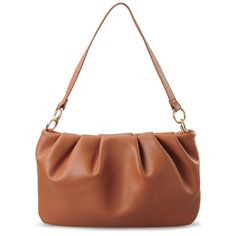 PRICES MAY VARY. This Hobo shoulder bag has been crafted from smooth and soft faux leather and feature a ruched look. Multiple Style，3 ways to wear, a detachable adjustable chain strap(max 49''length) as a crossbody, use short strap carry by shoulder and Hand ,remove strap as a clutch. Size:12.6(L) x 7.1(H) x 1.2(W) inches; The miniature size means it's ideal for parties and drinks with friends. It fastens securely with a zip at the top and opens to reveal plenty of space for the essentials.It c Versatile Cheap Khaki Shoulder Bag, Cheap Faux Leather Shoulder Bag With Removable Pouch, Luxury Beige Hobo Bag For Formal Occasions, Affordable Faux Leather Shoulder Bag, Cheap Faux Leather Shoulder Box Bag, Brown Leather Clutch, Leather Cross Body Bag, Hijabi Fashion, Leather Cross