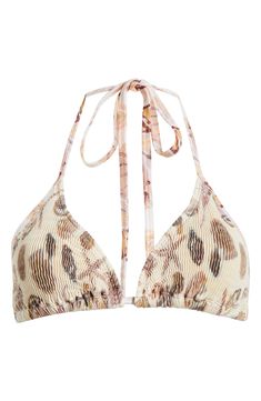 This stretchy bikini top with fully adjustable ties ensures a perfect fit every time. Ties at neck and back Adjustable tie straps 80% recycled nylon, 20% elastane Hand wash, dry flat Imported Sea Shells, Perfect Fit, Hand Wash, Nordstrom, Size Medium, Quick Saves