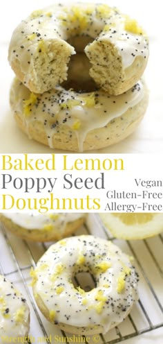 baked lemon poppy seed doughnuts with gluten - free and allergy - free