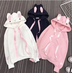 Kawaii Rabbit Ears Sweatshirt Hoodies · KoKo Fashion · Online Store Powered by Storenvy Bunny Ear Hoodie, Female Rabbit, Kawaii Sweatshirt, Bunny Hoodie, Student Girl, Rabbit Ears, Style Streetwear, Girl Sweatshirts, Hoodie Girl