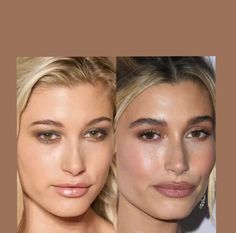 two women with different makeup looks and hair