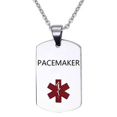 PRICES MAY VARY. High Polished Stainless Steel Medical Alert Neckalce Pendant Size:2.2 x 3.5cm, Chain Length: 20inch. Weight:11g,making a great medical ID Necklace or emergency ID Necklace. Emergency Medical ID Necklace can save lives by providing first responders critical health information in an emergency. It can be an great gift to express your love for dad,husband,son,boyfriend, suitable for any occasion, especially on Christmas,Baptism,Father’s Day,Mother's Day,Valentine's day,Birthday,Anni Medical Alert Necklace, Memorial Bracelet, Medical Alert, Valentines Day Birthday, Aunt Gifts, Necklace For Men, Jewelry Outfit, Emergency Medical, Friendship Gifts