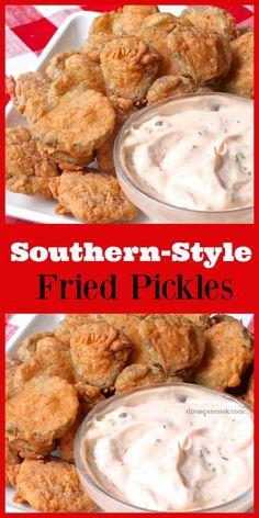 southern style fried pickles with ranch dip