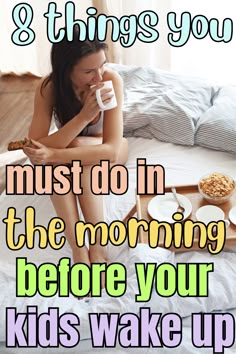 The best morning routine for moms. How to wake up before your kids and practice self care. Enjoy peaceful mornings as a mom. 8 things to do before your kids wake up in the morning for a better day. Morning Routine For Moms, Self Care Morning Routine, Mommy Burnout, Best Morning Routine, Mom Journal, Mom Routine, Pregnancy Help, Motherhood Tips, Mother Board