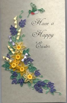 a greeting card with flowers and butterflies on it